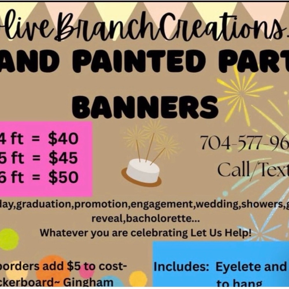Hand Painted Party Banners